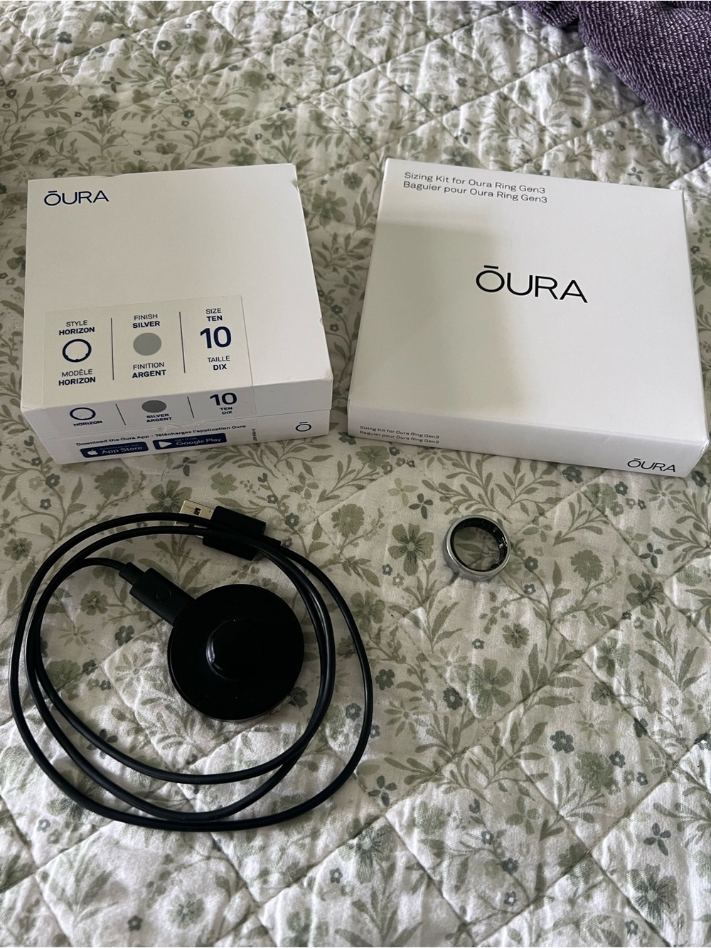 Oura Horizon Silver Gen 3 size 10